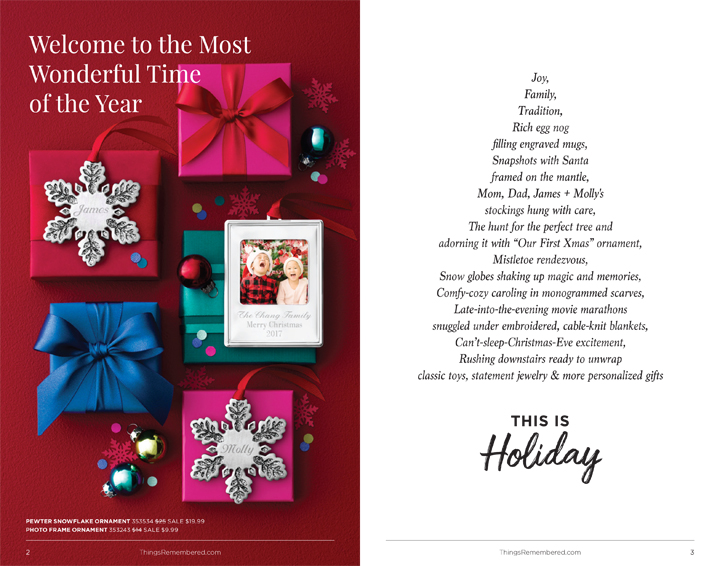 Things Remembered Holiday Catalog