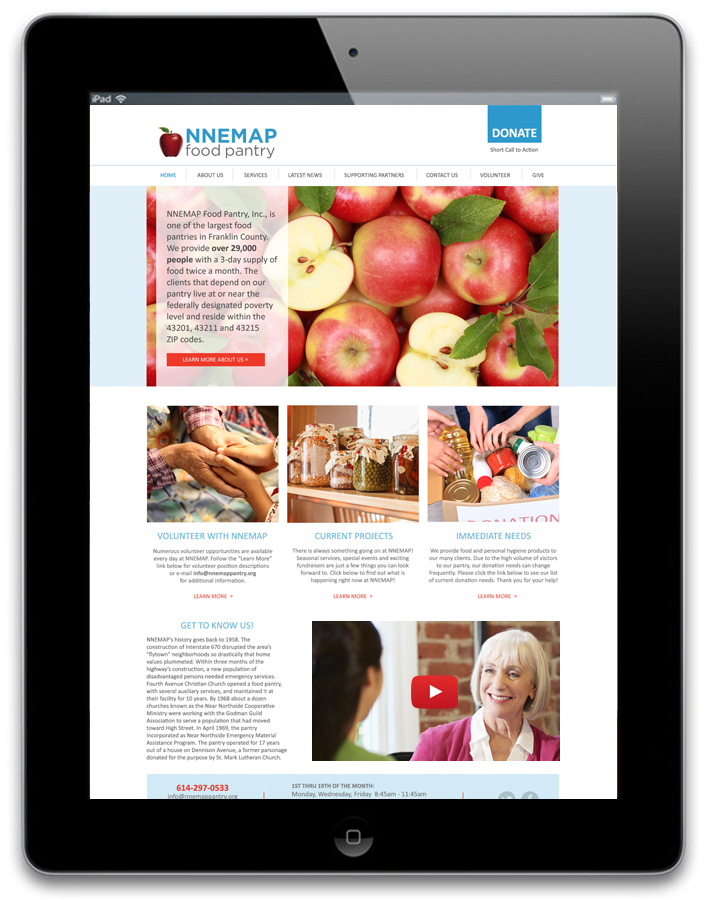 NNEMAP Food Pantry Website