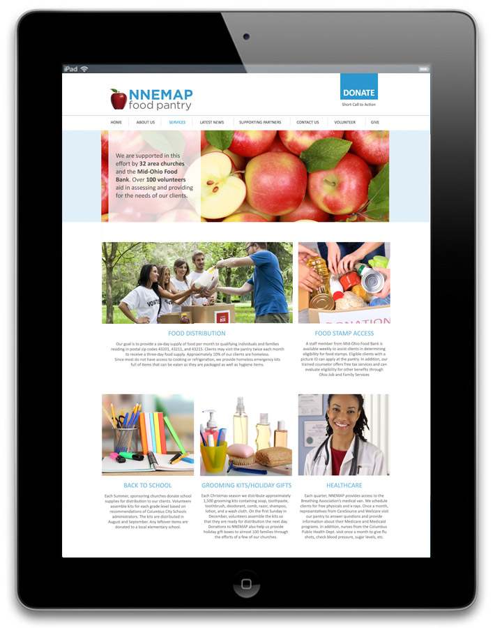NNEMAP Food Pantry Website