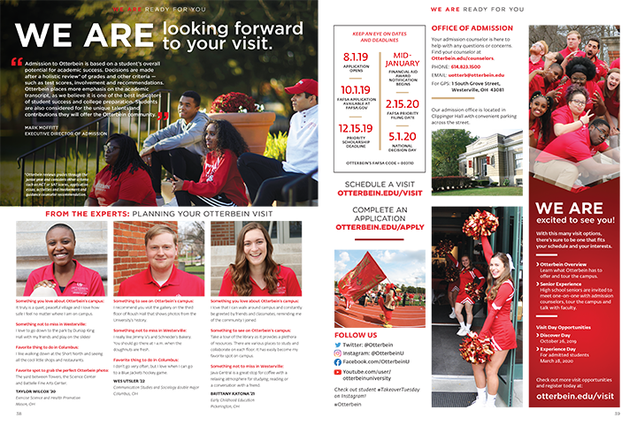 Otterbein University Viewbook 2019