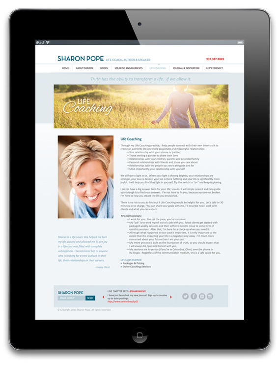 Sharon Pope – Life Coach, Author & Speaker