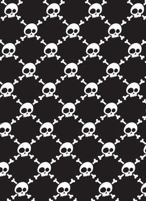 Skulls & Crossbones Lattice Gift Wrap